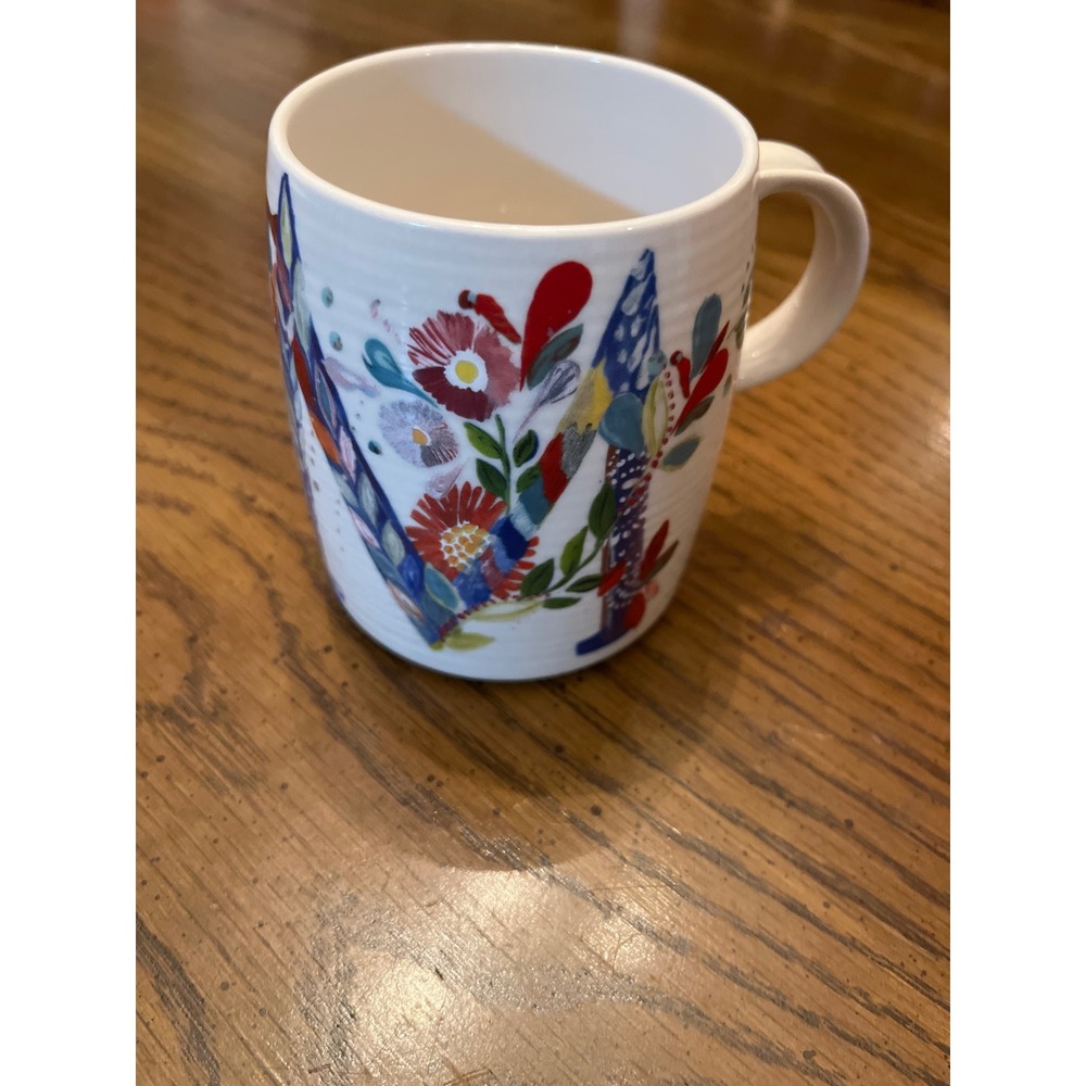 Anthropologie Ceramic Monogram Mug‎